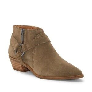 Lucky Brand Enitha Green Suede Ankle Boots Size 8.5